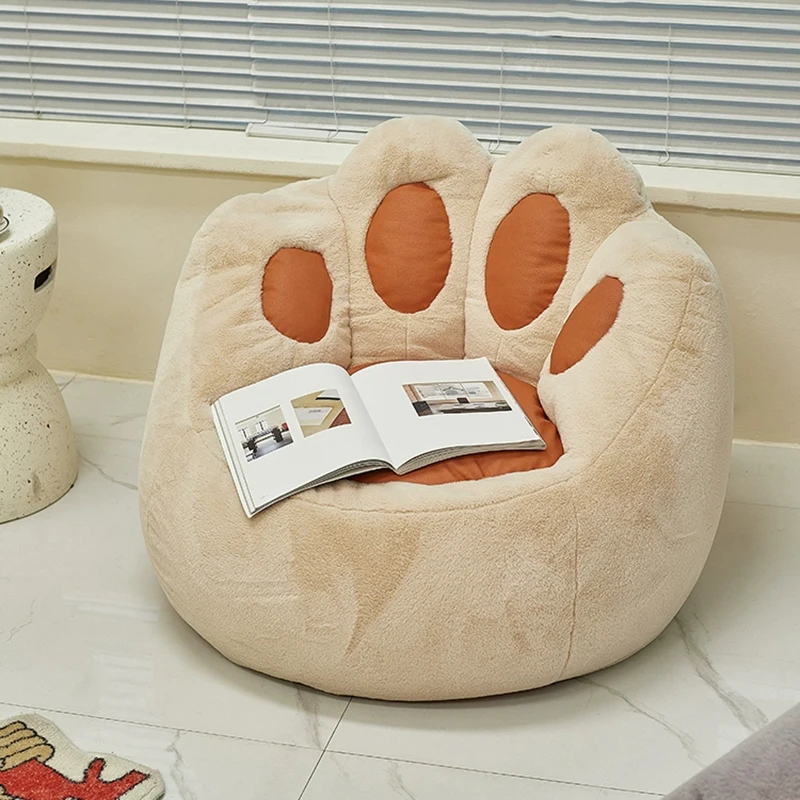 

Nordic Furniture Living Room Chairs Leisure Sofa Chair Cat Paw Seat Single Bean Bag Stool Creative Mobile Seats Home Accessories