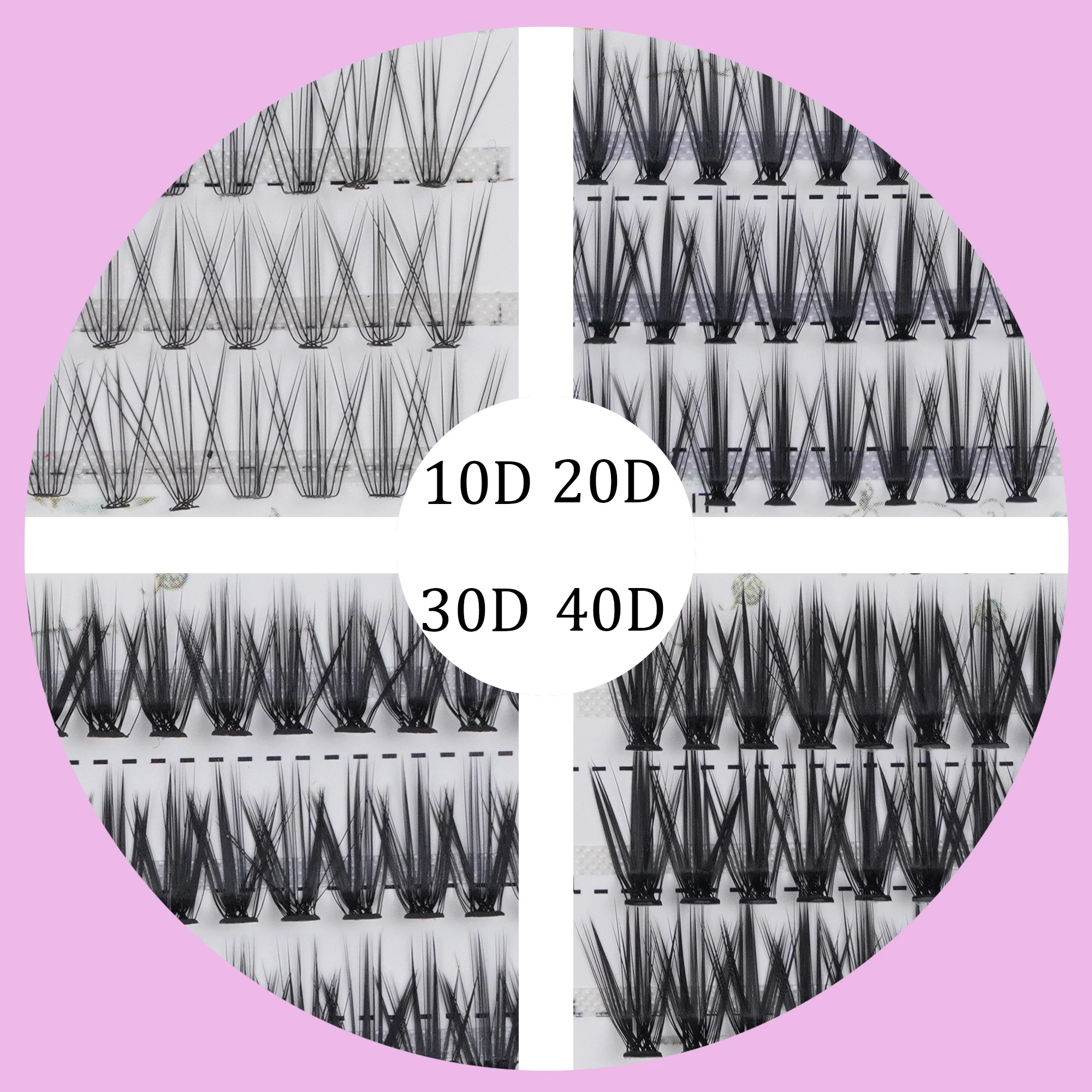 10d/20d/30d l-tipo cluster extensão de cílios 3d natural russo individual cílios cachos 1 caixa/60 pacote ferramenta de maquiagem cílios