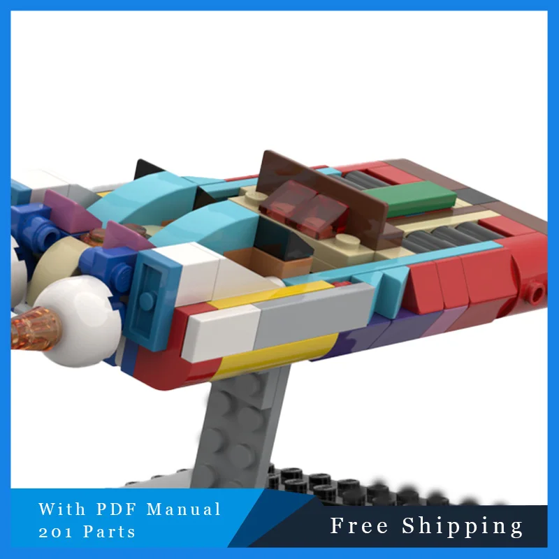 201 Uds. Serie creativa de batalla de estrellas, modelo de bloques de construcción de misiles de potencia de combate espacial, juguete de montaje DIY para niños, regalos de cumpleaños