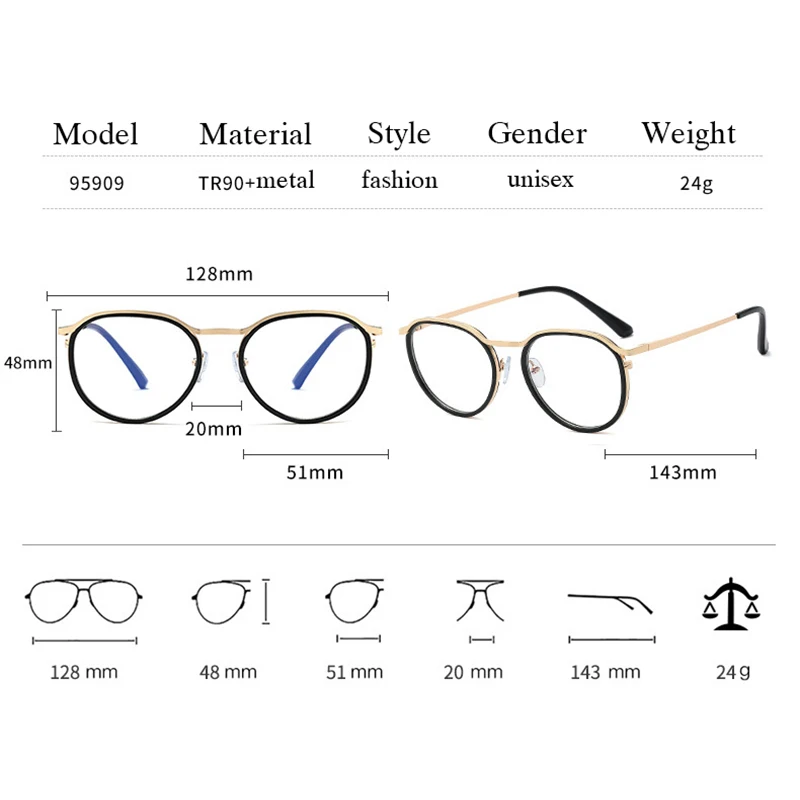 2022 nouveau Anti-Rayons Bleus Lunettes Optiques Cadre avec La Recette pour Les Femmes Mode Lunettes Femme Lunettes De Prescription de Style Féminin