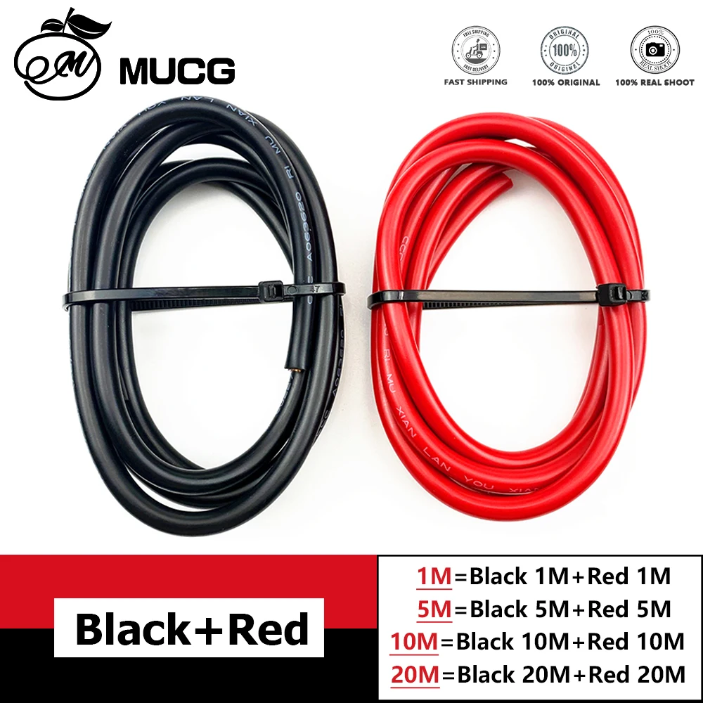 Koperdraad PVC Flexibele elektrische kabel Zeer zachte snarendraad Auto led-luidspreker Audio Power Autobedrading 1 2 4 6 8 10 AWG Zwart Rood - afbeelding 1