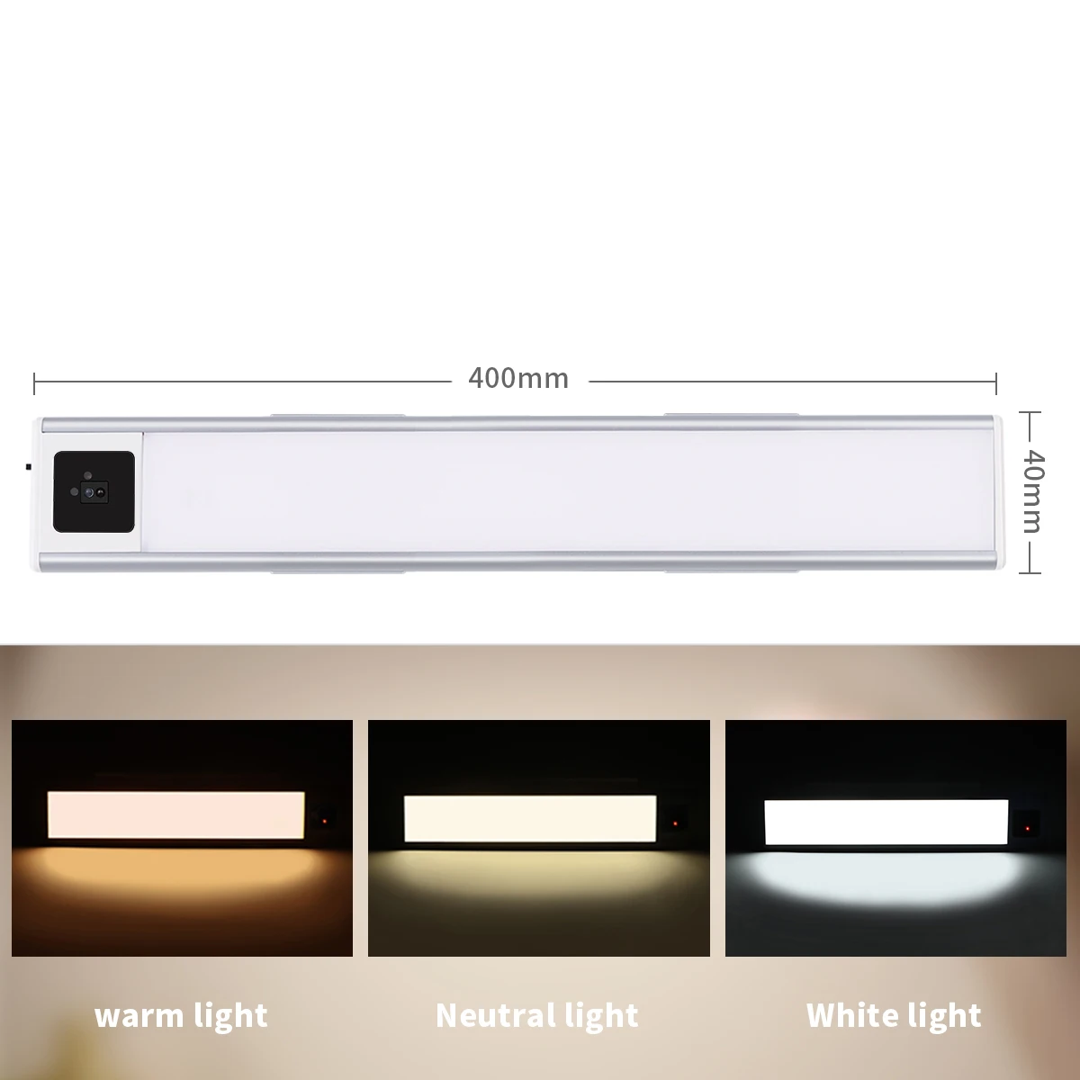 Rechargeable USB LED Bar Aluminum 40CM Lamp Tube Hand Scan Motion Sensor Switch Night Lights Kitchen Cabinet Closet Lighting