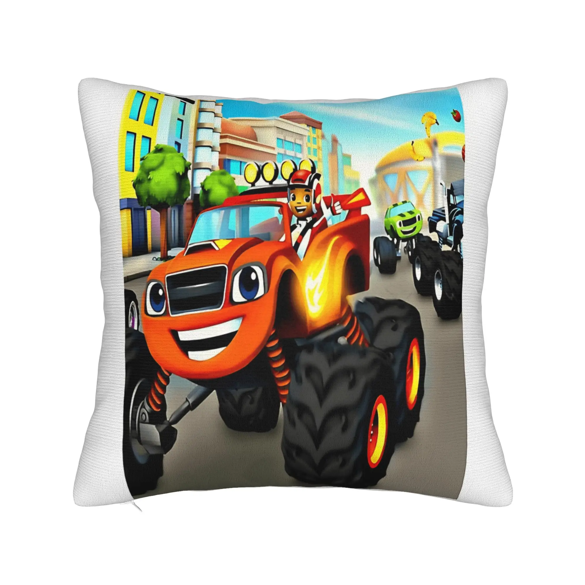 B-Blaze and the Monster M-Machines Pillow Case  Soft Pillow Cover Cute Funny Pillowcases For Wedding Party Home Decor