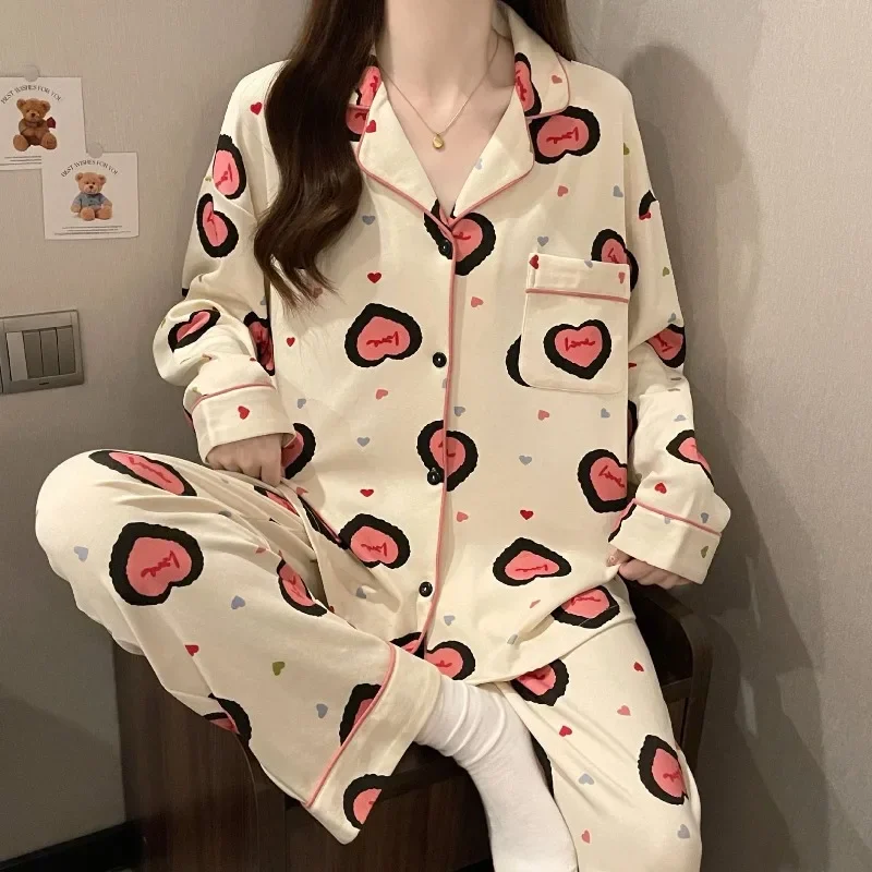 

Новые пижамные комплекты с героями мультфильмов для девочек, милая ночная рубашка, милые пижамы из 2 предметов, женская одежда для отдыха, верхняя одежда с длинными рукавами Пижама