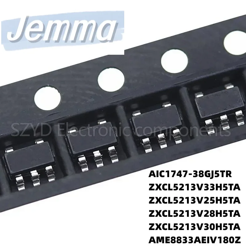 100PCS SC70-5 AIC1747-38GJ5TR ZXCL5213V33H5TA ZXCL5213V25H5TA ZXCL5213V28H5TA ZXCL5213V30H5TA AME8833AEIV180Z