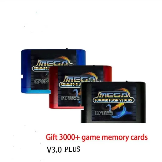 

SUMMER FLASH EDMDS V3 PLUS Updated 3000 in 1 Game Cartridge for USA/ Japan /European SEGA GENESIS Mega Drive MegaDrive Console
