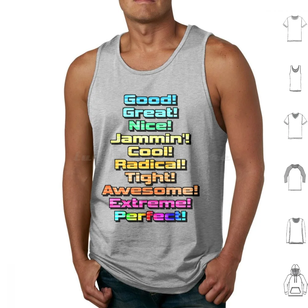 Flavor Text Rev. B Tank Tops Print Cotton Flavor Text Font