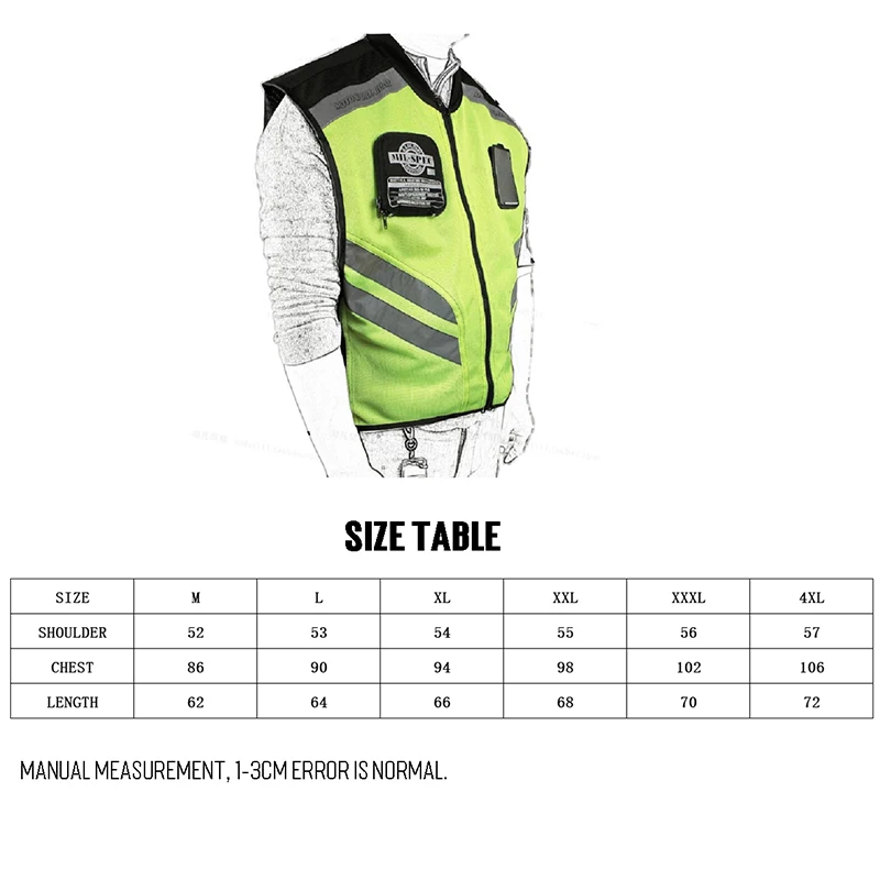 Motorcycle Reflective Jacket men woman motorcycle jackets Visible Reflective Warning Cloth Vest JK22 Reflective Safety Clothing