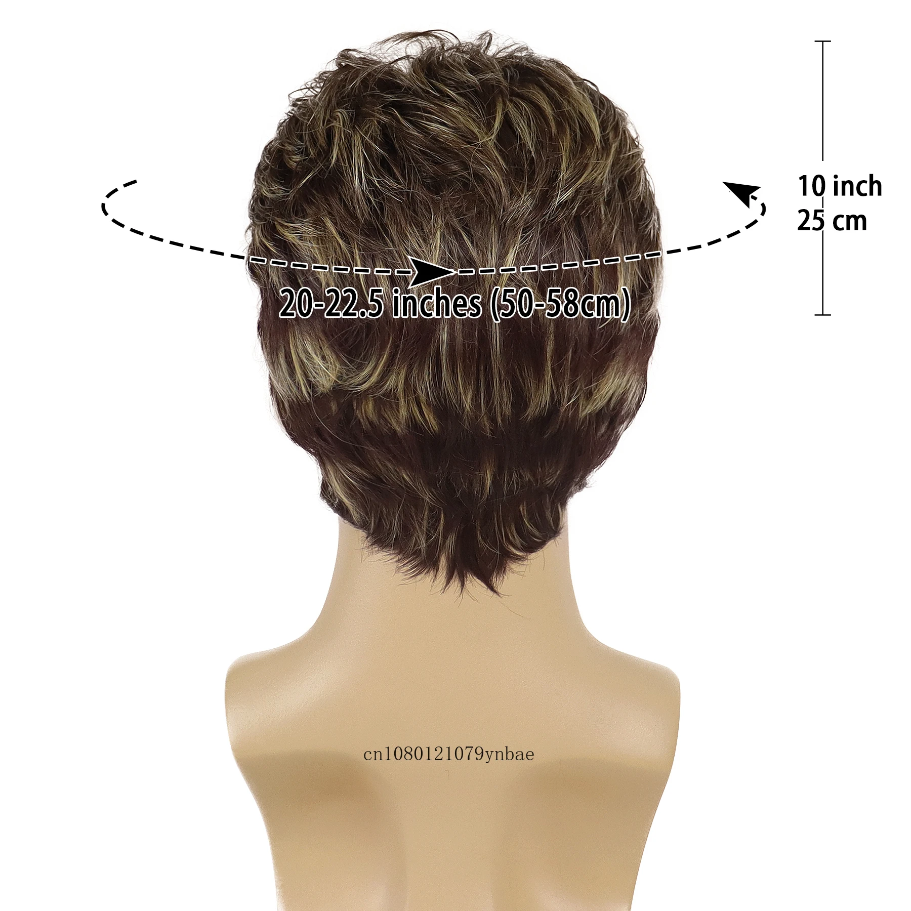 Syntetyczne męskie peruka z grzywką przystojny męski brązowy blond warstwowy krótki peruki z prostymi włosami codzienny żaroodporny impreza z okazji