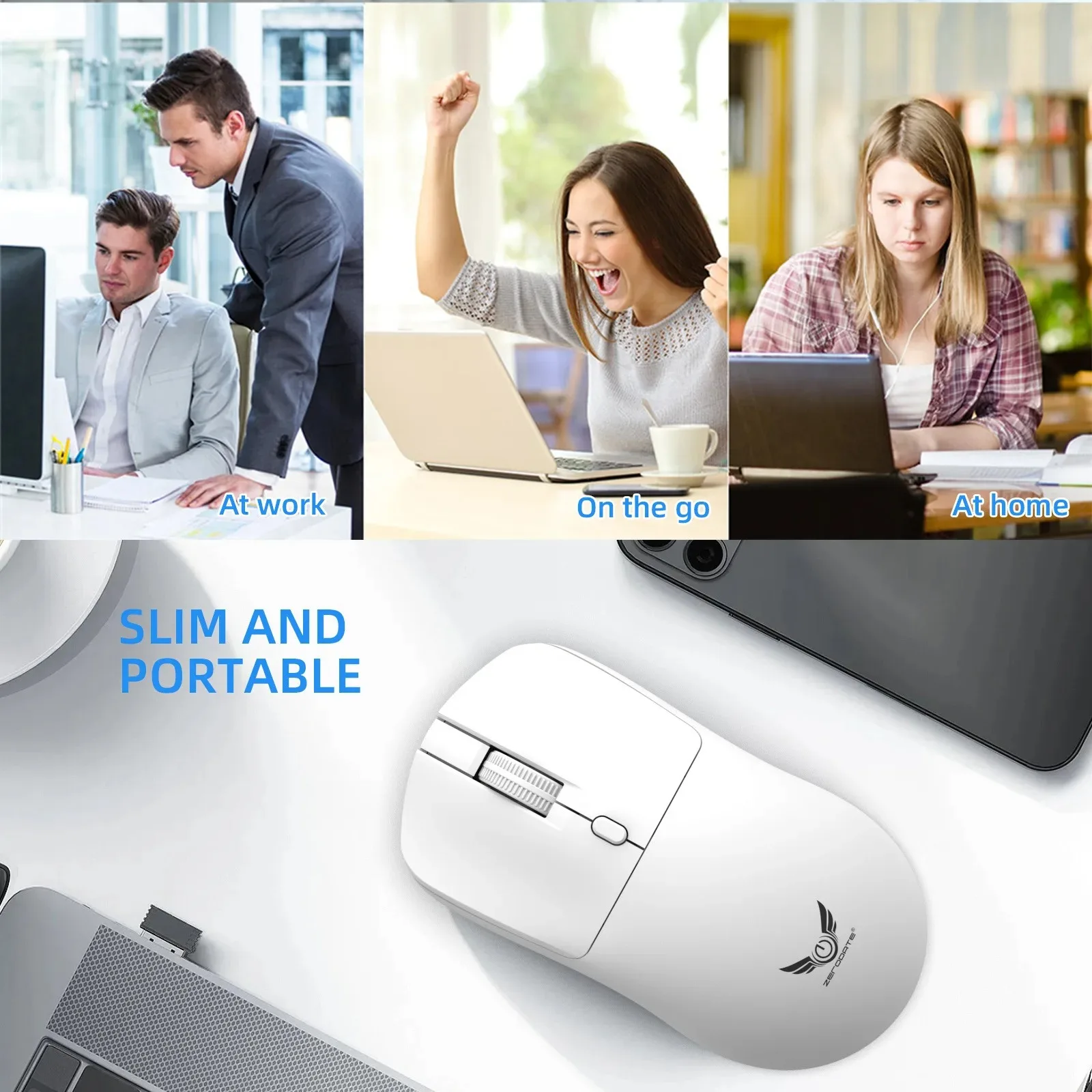2,4G Drahtlose Maus Gaming Maus Ergonomische Mäuse 800-1200-1600 DPI Maus Wiederaufladbare Büro Mäuse für PC Laptop macbook Pro – Detail 9