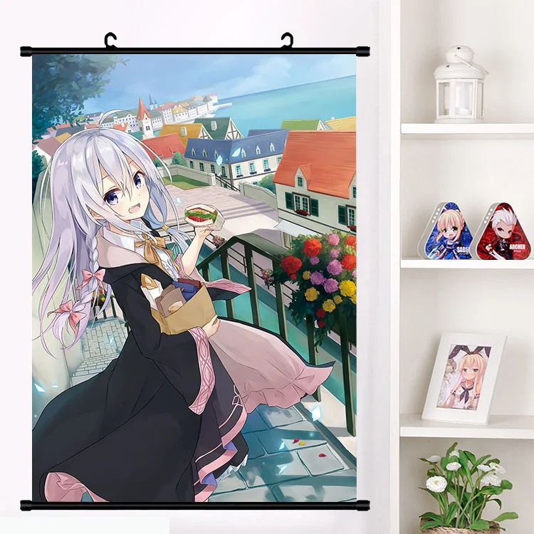 Anime Home Decor Wandering Witch Canvas Painting The Journey of Elaina Hanging Scrolls Flan Poster Saya Picture Wall Art Print