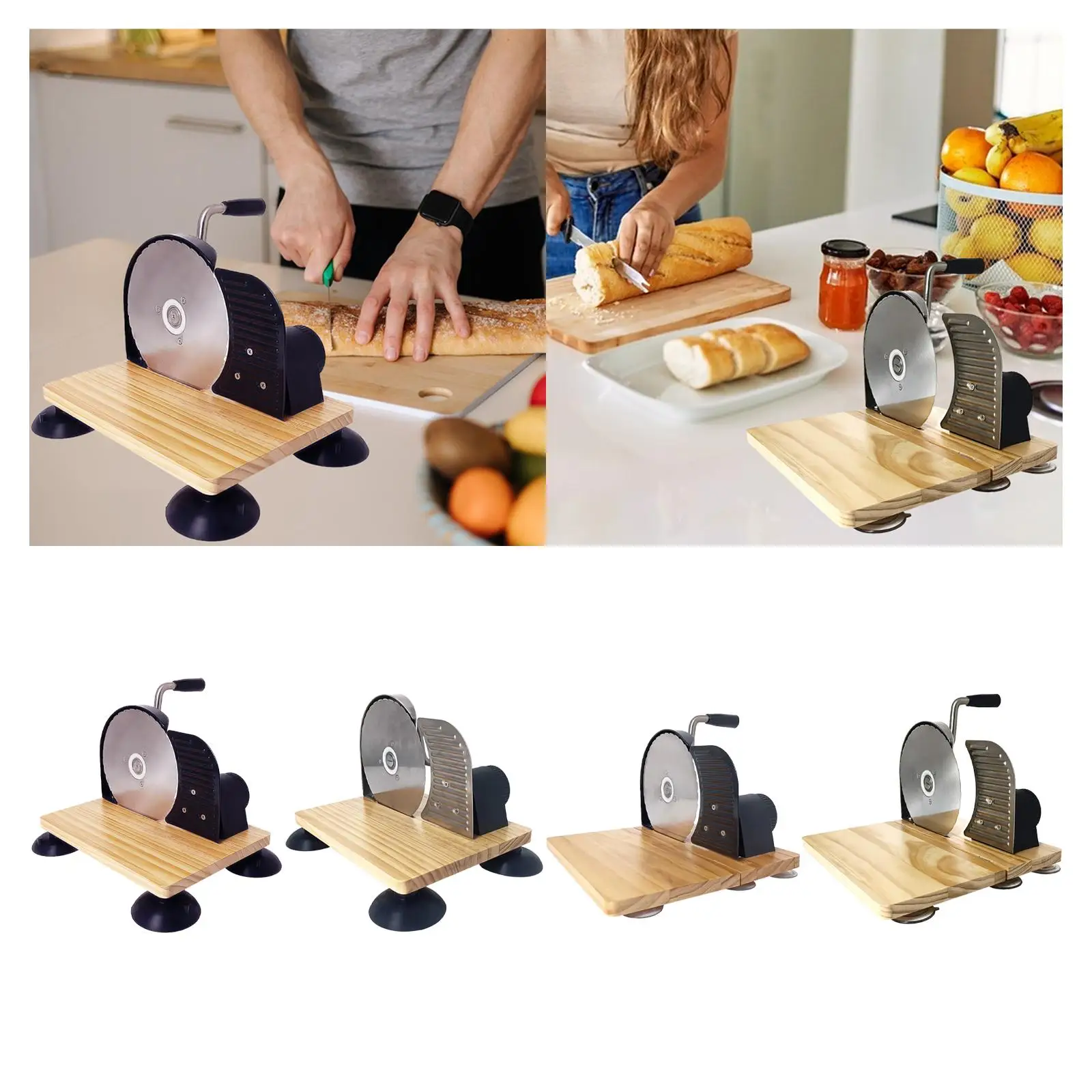 

Manual Bread Slicer Classic Tool Machine Evenly Slicing Adjustable Thickness