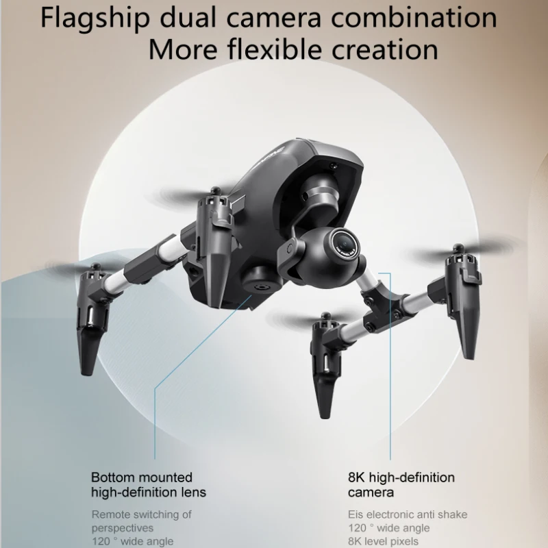 전문가용 8K 미니 항공 WIFI FPV RC 드론 2.4G 360 플립 헤드리스 모드 옵티컬 플로우 고도 유지 원격 제어 쿼드콥터