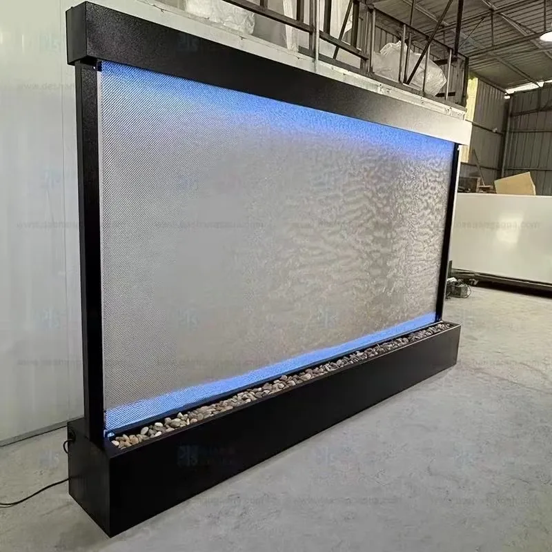 Deposit Price Metal Mesh Partition Waterfall Curtain Landscape Screen Feng Shui Ripple Water Wall
