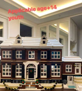 3955pcs Fit 21330 Home Alone CA Rhouse Model Streetview 빌딩 블록 벽돌 어린이 교육 장난감 소년 선물 8 최고의 영업 주택 만 혼자 그림 - №4