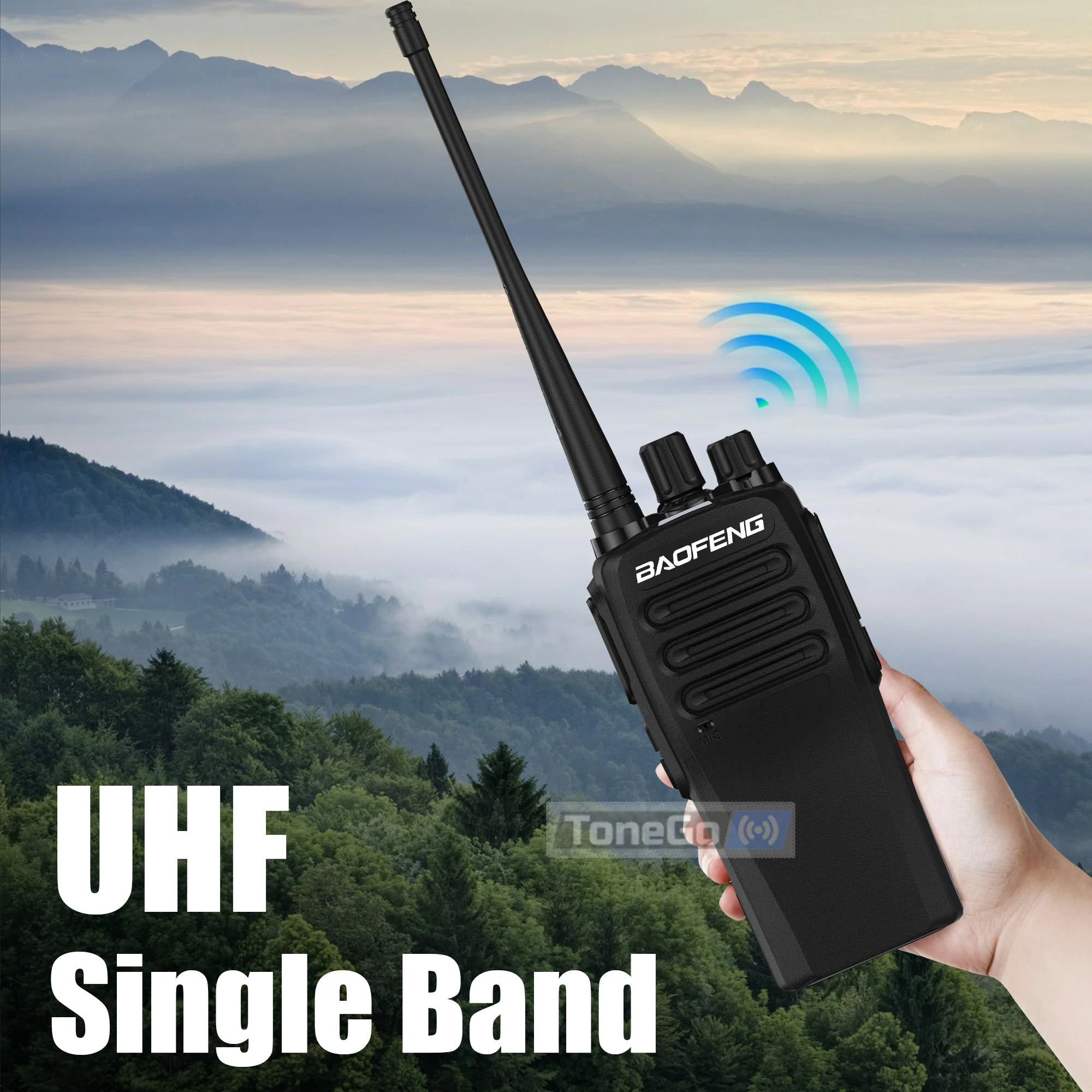 1/2 pces baofeng BF-1909 walkie talkie bf 1909 12w de alta potência de longo alcance uhf rádio em dois sentidos tipo-c transmissor de carregamento para caça