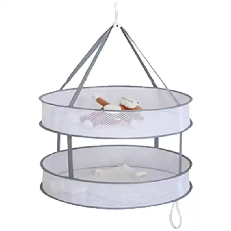 Single/Double Layer Foldable Drying Net Anti-deformation Clothes Hanging Basket Portable Mesh Laundry Dryer