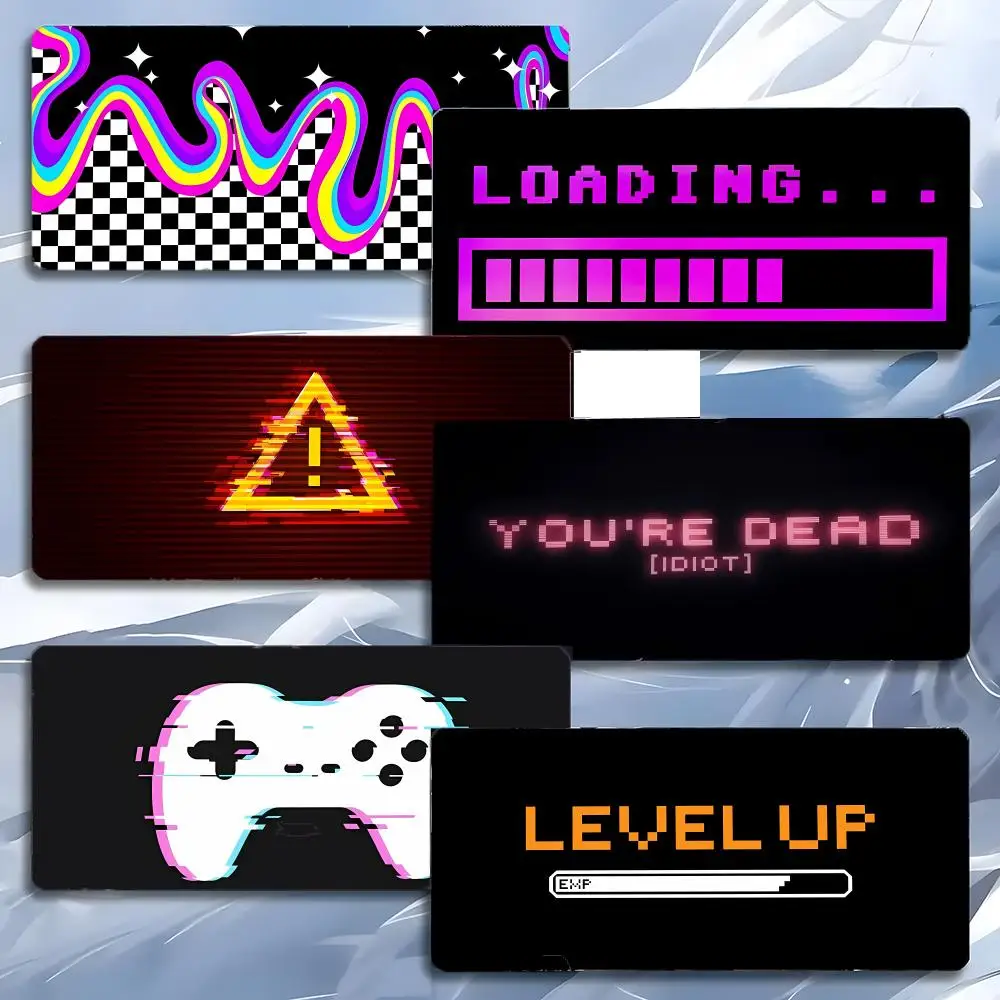 Fashion Casual Neon Y-Y2K Cartoon Game Style Mouse Pad Mousepad Large Gaming LockEdge Thickened PC Table Desk Mat