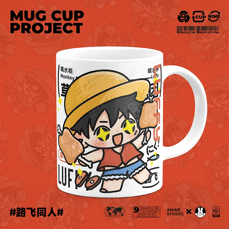 Luffy Roronoa Zoro Ace Sanji Water Law Mugs Coffee Milk Ceramic Gift for Friends