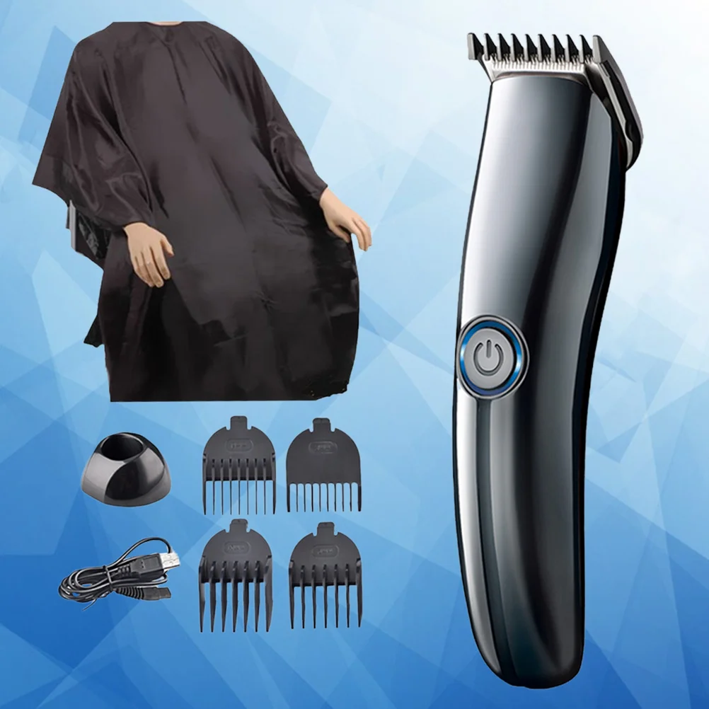 1 set kit tagliacapelli professionale kit taglio capelli ricarica USB grembiule da parrucchiere panno Wai strumenti durevoli da salone