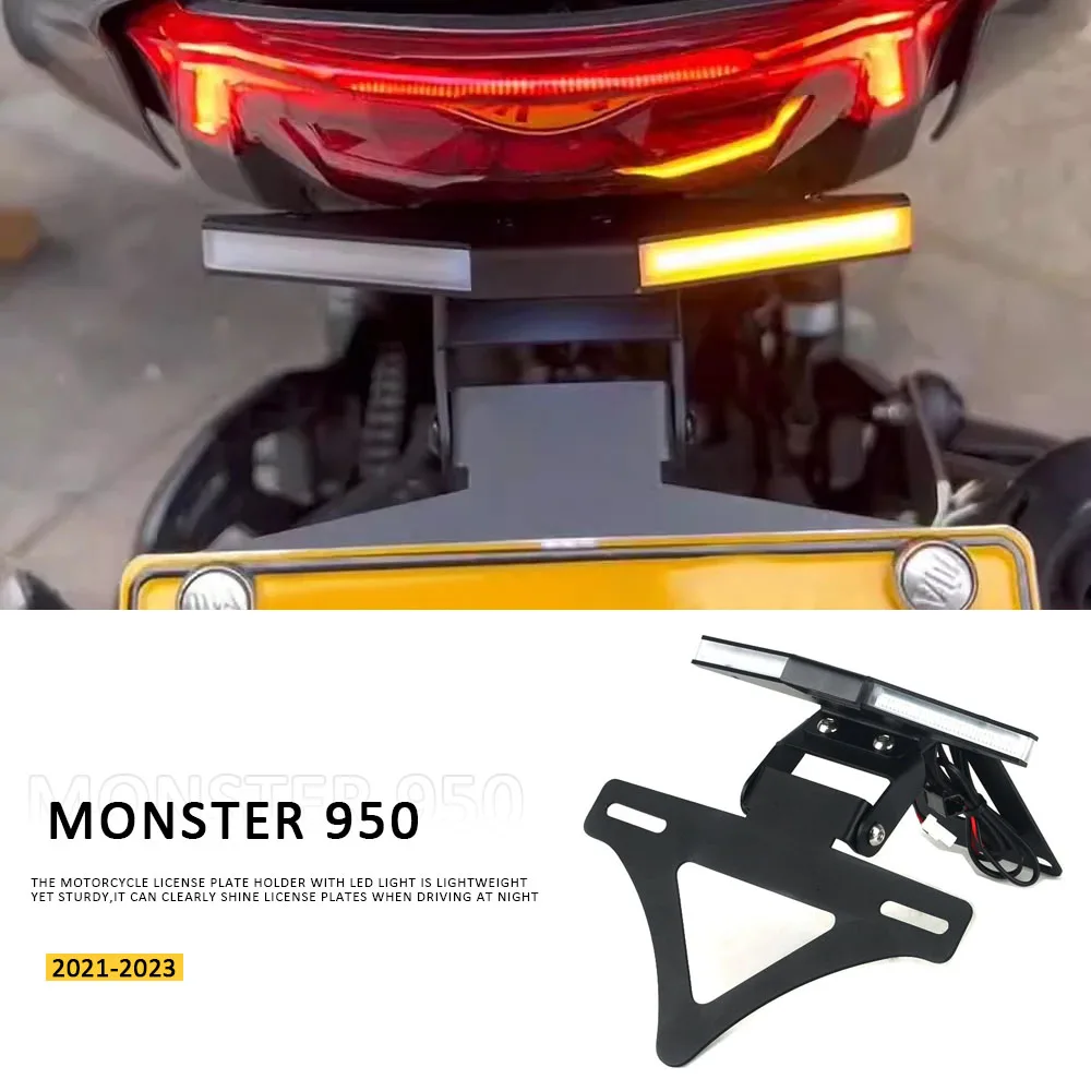 

Motorcycle For Ducati Monster950 Rear Short Tail Stock License Plate Holder Tailstock Bracket Kit Monster 950 2021 2022 2023