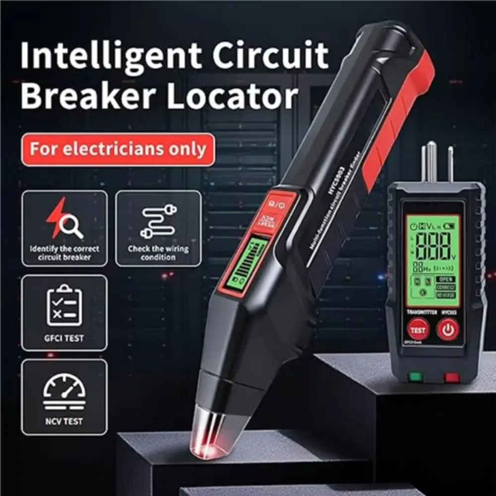 Handheld Receiver Circuit Breaker Finder Automatic Detection Digital Display Outlet Wiring Tester Branch Line Review for US Plug