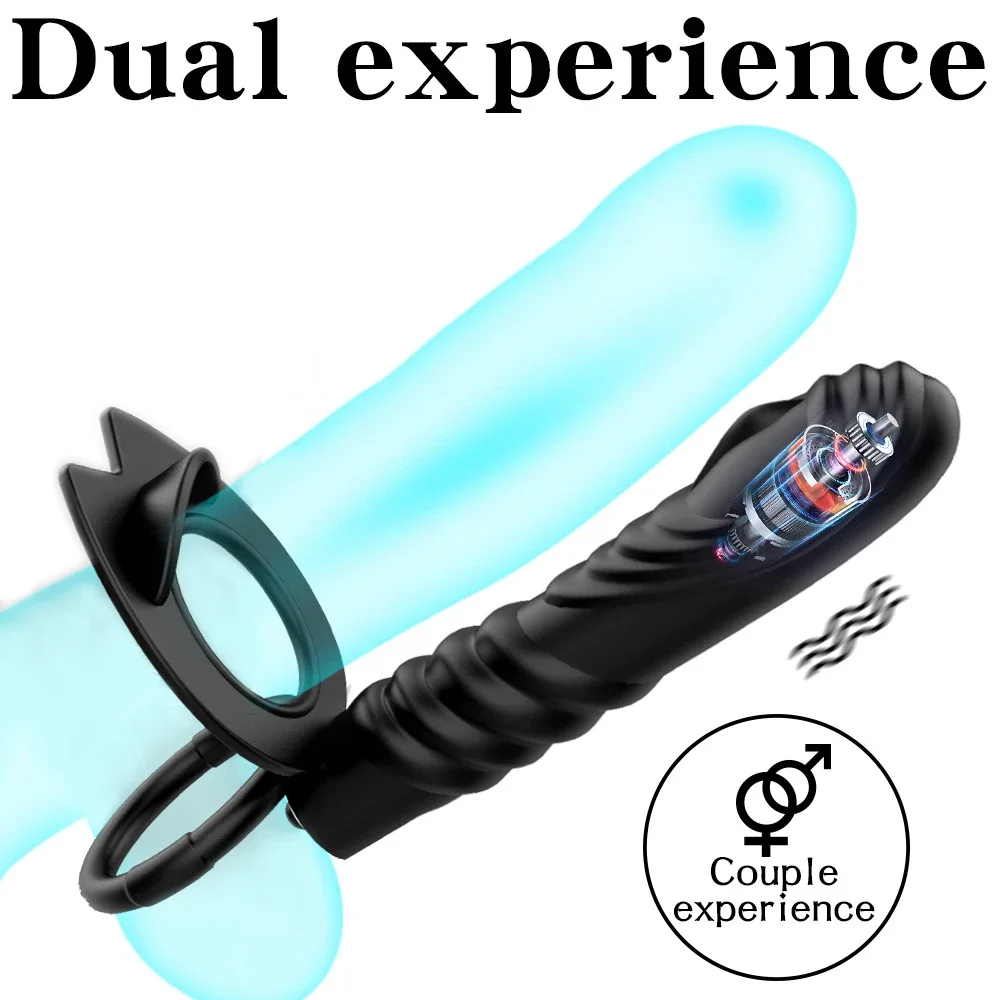 Double Penetration Anal Plug Dildo Butt Plug Vibrator For Men Strap On Penis Vagina Plugs Adult Sex Toys For Couples