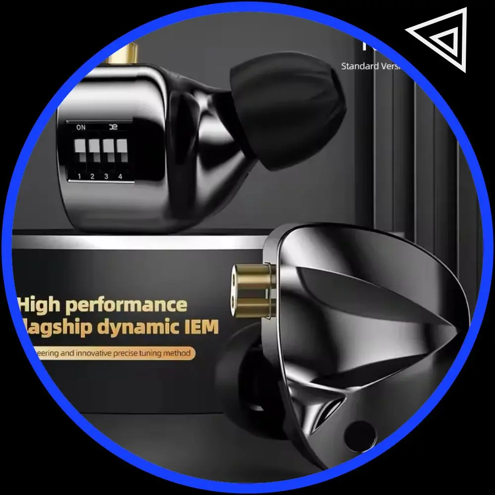 KZ D-Fi In Ear Wired Earphones 4-Level Tuning Switch Dual Magnetic Dynamic Coil Music HiFi Sports earplugs Monitoring Headphones