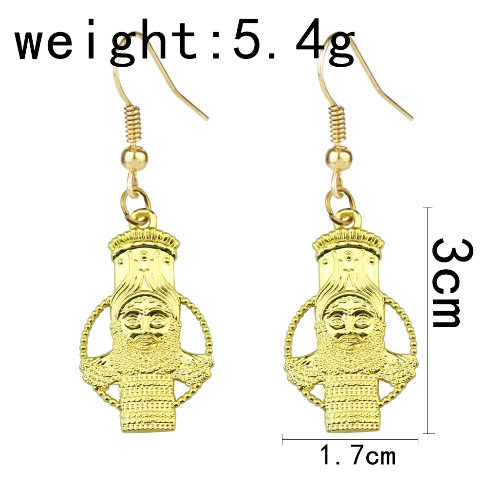 أقراط قلادة أشور للنساء والرجال لاما، لاما، ثور مجنح لاماسو هي مجوهرات إلهية واقية آسيوية #6