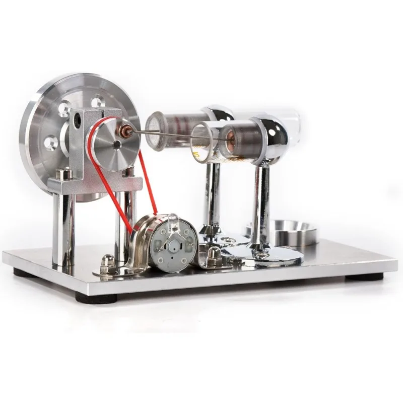 1Pc Hot Air Stirling Engine Motor Model Educational External Combustion Engine Advanced Metal Physics Science Experiment Education Model Gifts