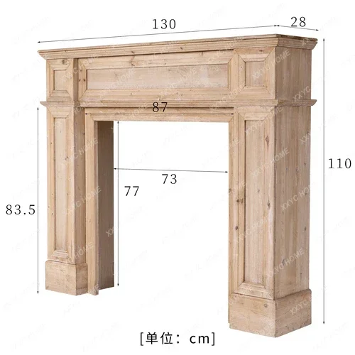 European-Style Solid Wood Retro American Fireplace Curio Cabinet B & B Fireplace Mantel Simple Console Tables Partition Table