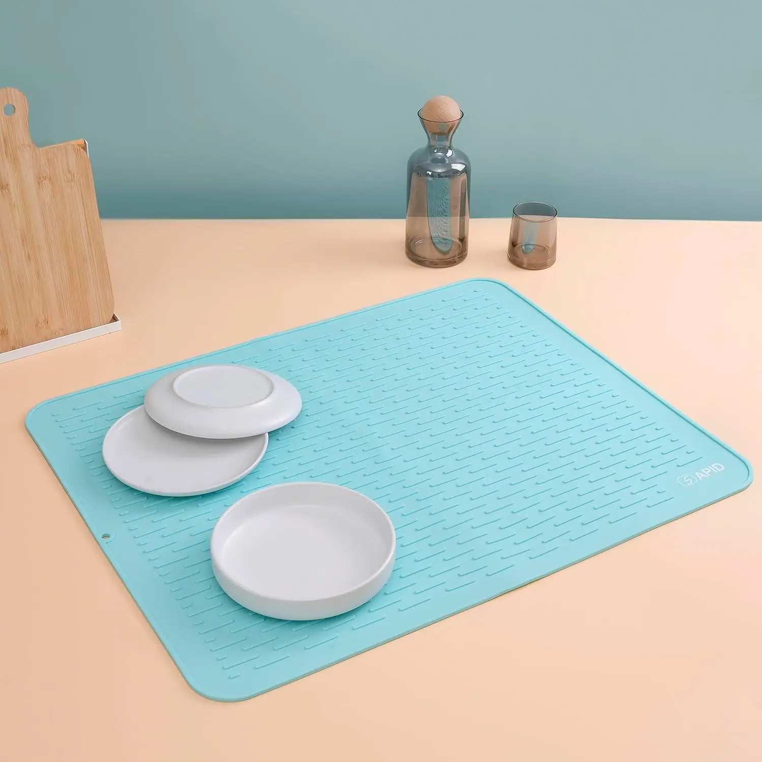 

Extra Large 30” x 24” Silicone Dish Drying Mat for Dish Drying Rack, Easy Clean Silicone Drying Mat for Kitchen Count