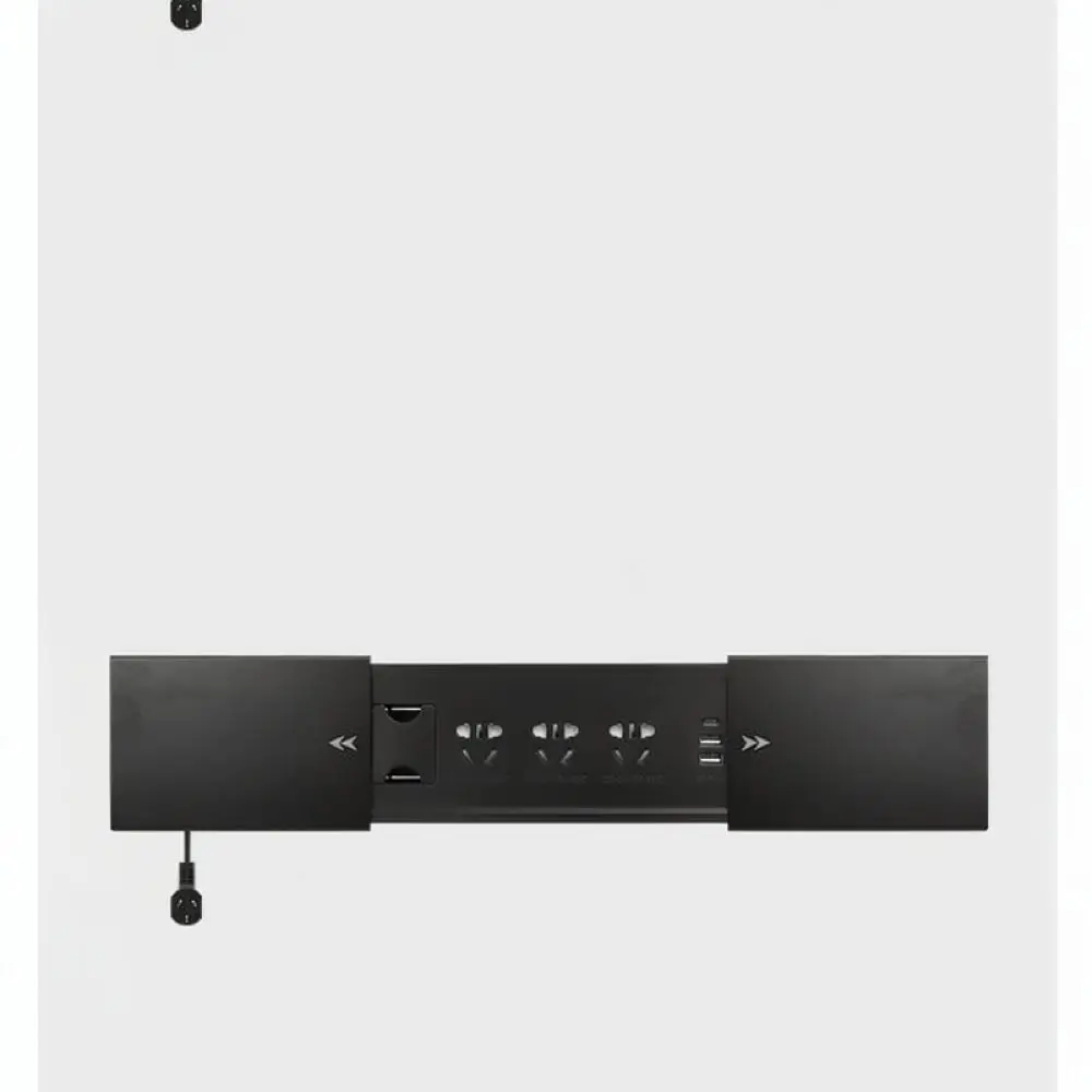 For For Guweichi Recessed Desk Power Strip Sliding Cover Office Charging Station Wireless Dock Multimedia Port Outlet