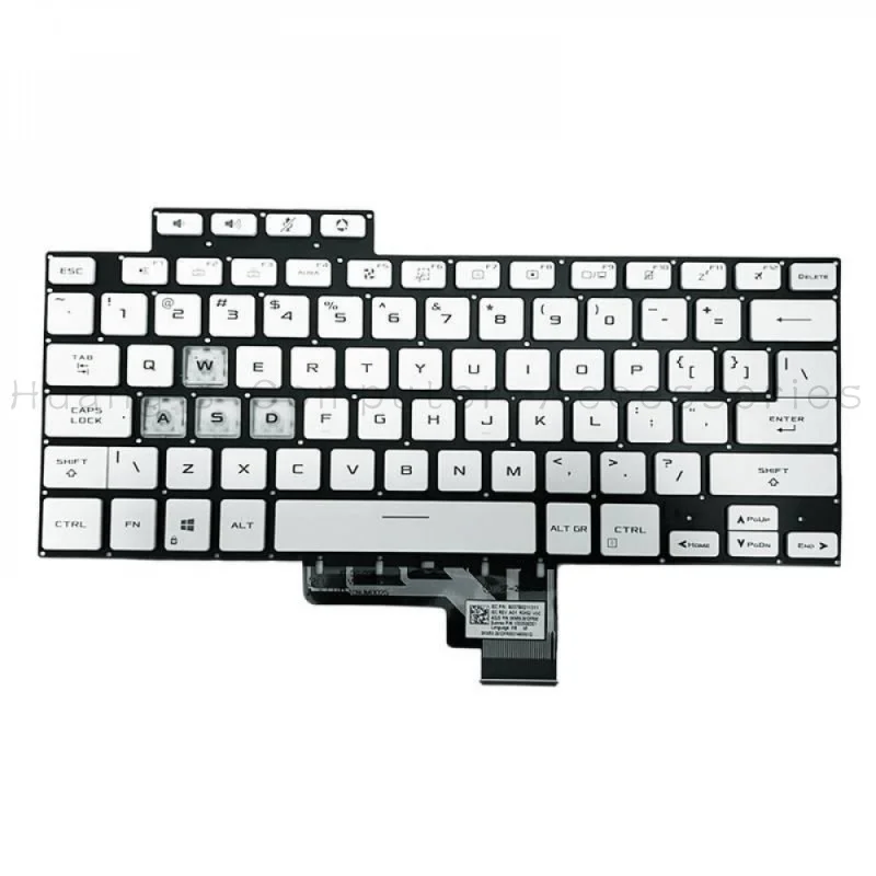 SS+White Backlit Keyboard PN 0KNR0-261DFR00 For ASUS TUF Air FX516 FX516P FX516PR, Strictly Tested