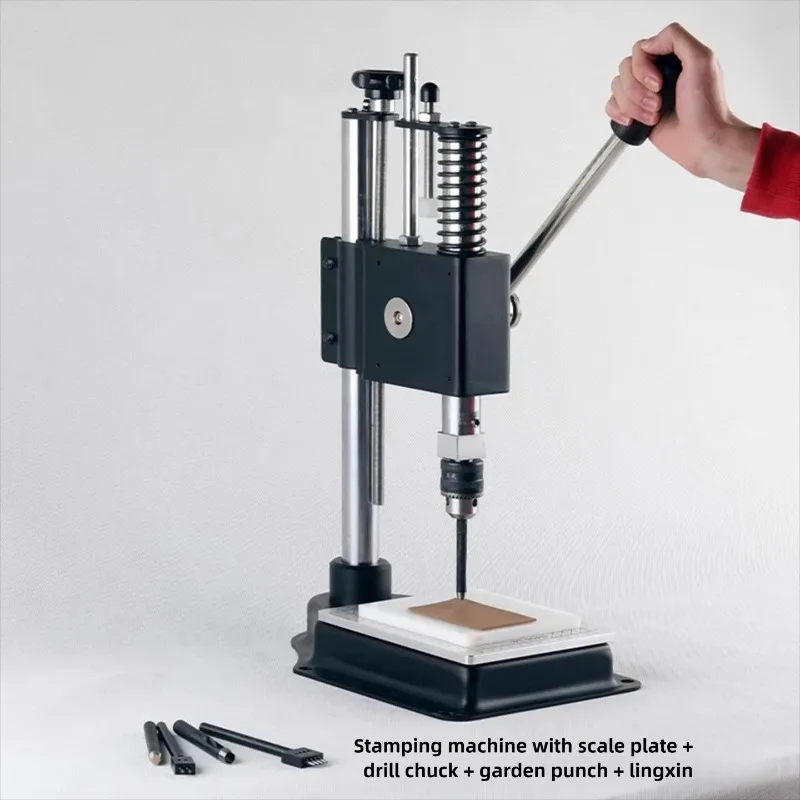 

Multi-Purpose Manual Punch Press Hand Operated Stamping Machine for Leather Paper Die Cutting & Hole Punching Tool for Crafting