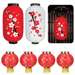 Chinese and Japanese in long cloth flashlight, DIY Red Restaurant Lantern, Home Party lamp, hanging lamp decoration, 10 7 Main Sales Japanese Lantern - №6