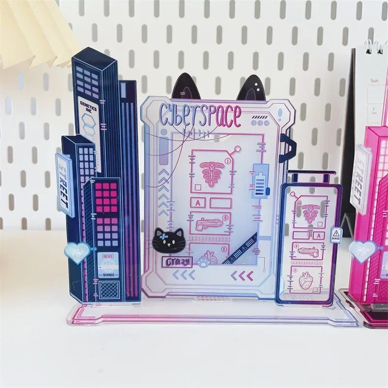 Desktop Decoration Ornaments Idol Star Photo Card Storage Punk Photo Frame for 3 Inch Card Display Decoration