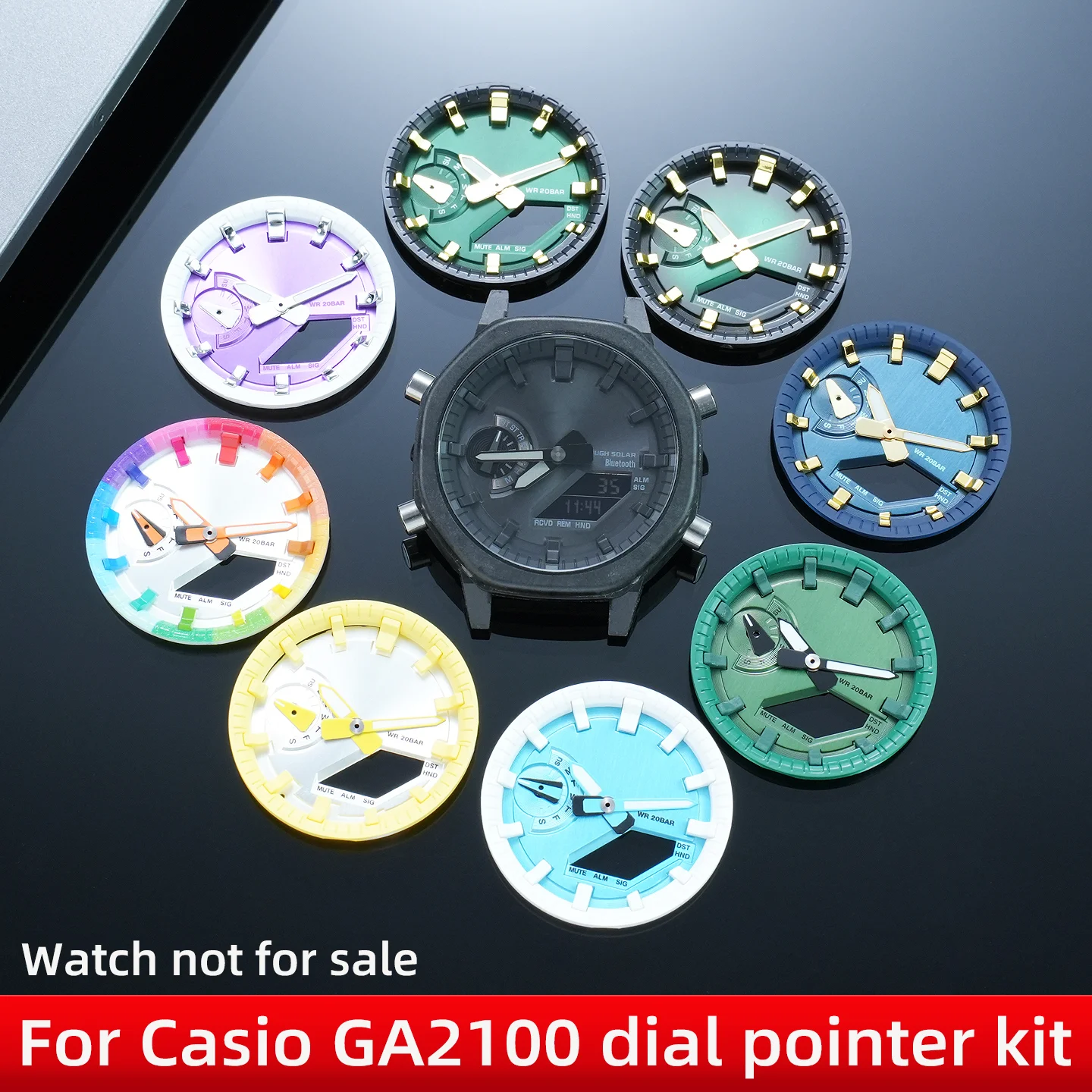 ga2100 ga2110 metal Surface Dial Modified dial sun pattern Matte Lacquer  For Casio G-SHOCK GA-2100 GA-2110 Watch accessories