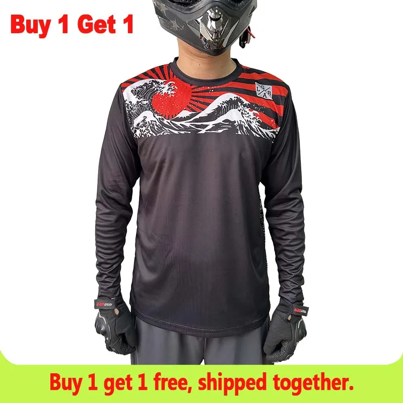 Loose Riders MTB Jersey DH Motocross Downhill BMX Mountain Bike Shirt Buy One Get One Free Mix