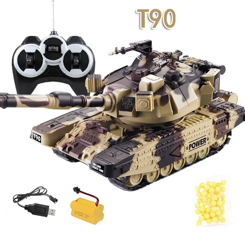 1:32 Remote Control Shooting Tank RC Battle Tank Heavy Large Interactive Military War With Shoot Bullets Electronic Car Boy Toy