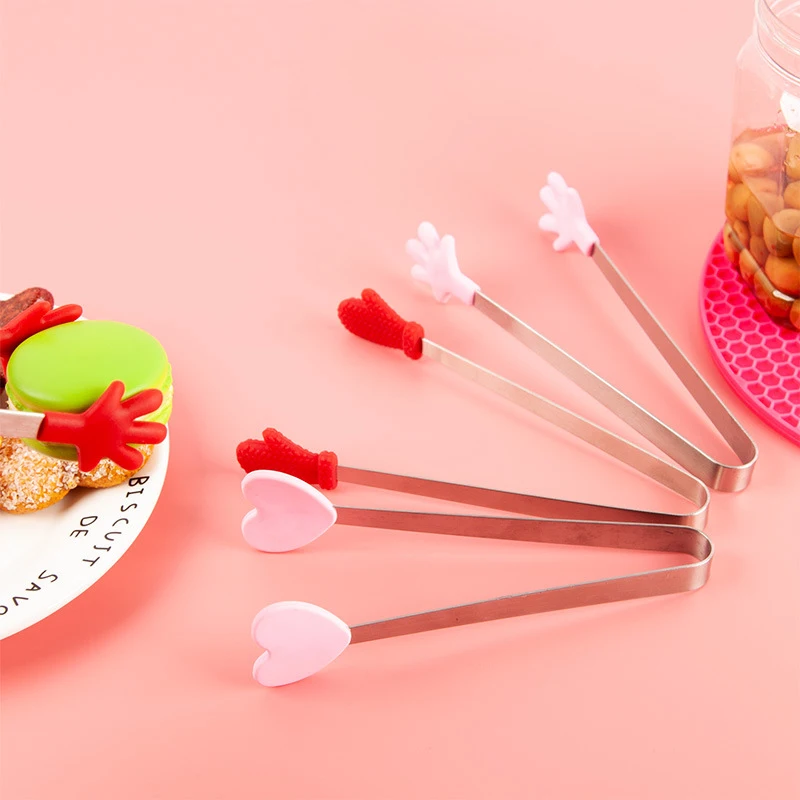 Clip de silicona para comida de cocina, accesorio bonito para pan, barbacoa, resistente a altas temperaturas y quemaduras, 1 unidad