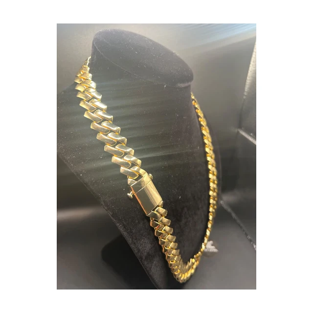 Cuban Link Chain-18mm-prong Cuban-18k Gold Plated Necklace -unique Clasp-handmade Jewelry Cuban Link-heavy-solid Stainless Steel