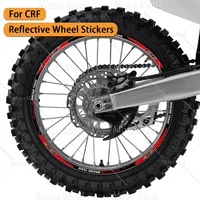 Para Honda CRF 450 crf 250 l crf 300L 450x450r 250r 250f 150l 230 pegatina reflectante para rueda de motocicleta llanta calcomanía cinta de raya de cubo