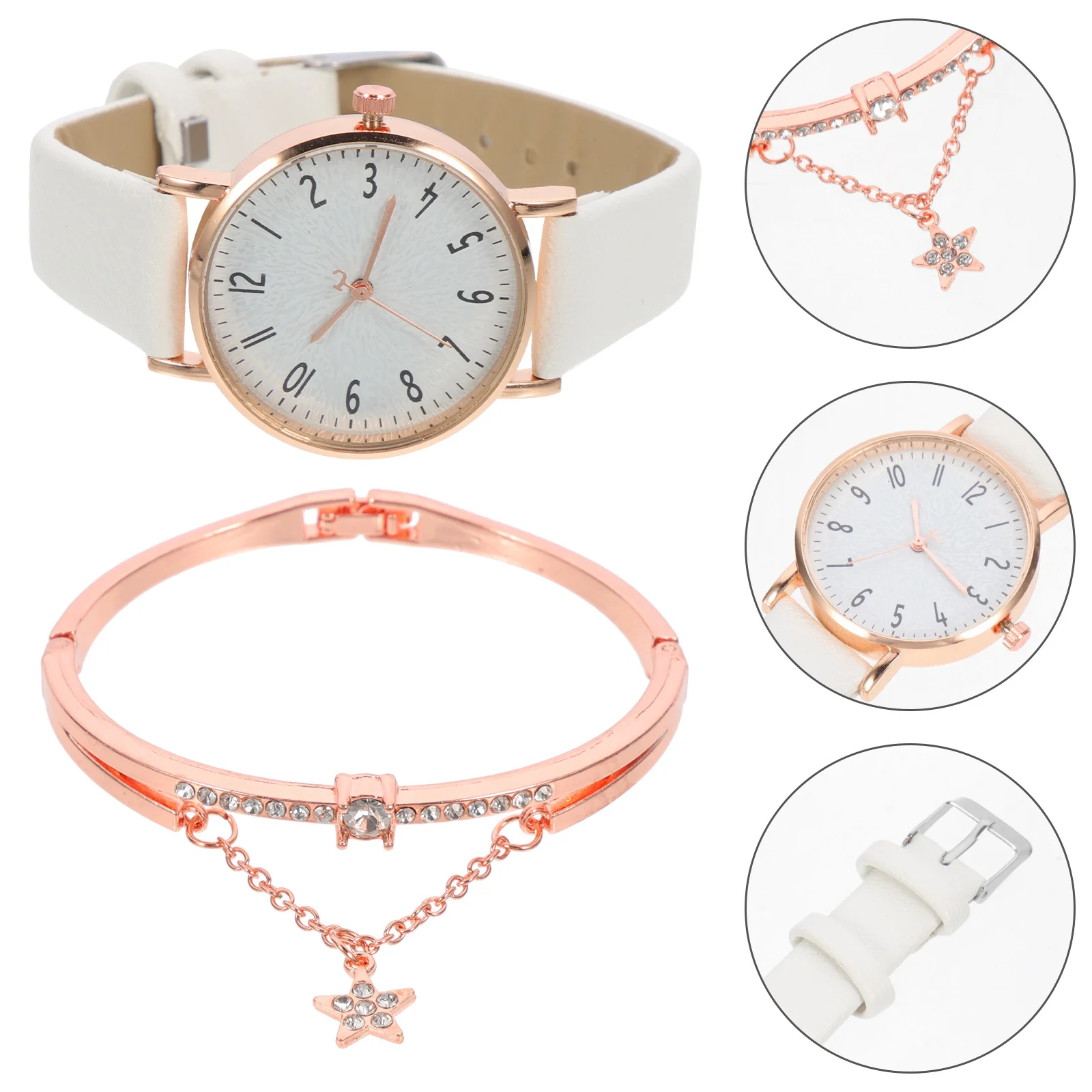 

1 комплект, набор браслетов для кварцевых часов для женщин, элегантные, легкие, приятные для кожи, модные наручные часы, нежные, повседневные, портативные, женские