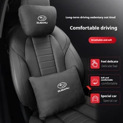 Car Suede Headrest Neck Support Seat Lumbar Cushion Neck Pillow For Subaru STI Brz Wrx Xv Ascent Forester Outback Impreza Legacy