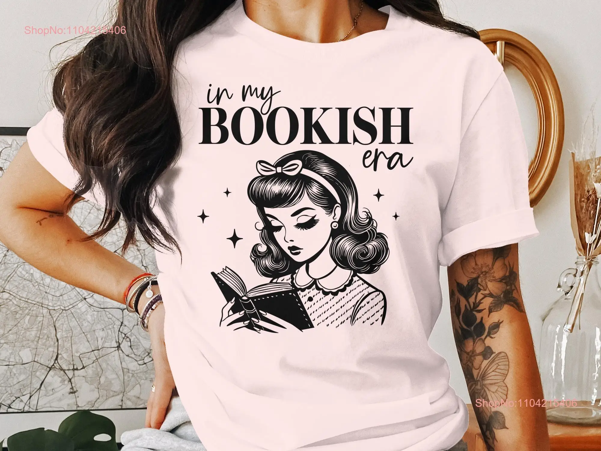 Vintage Bookish Era T Shirt Retro Book Lover Literary Enthusiast Classic Reader Bibliophile Apparel long or short sleeves