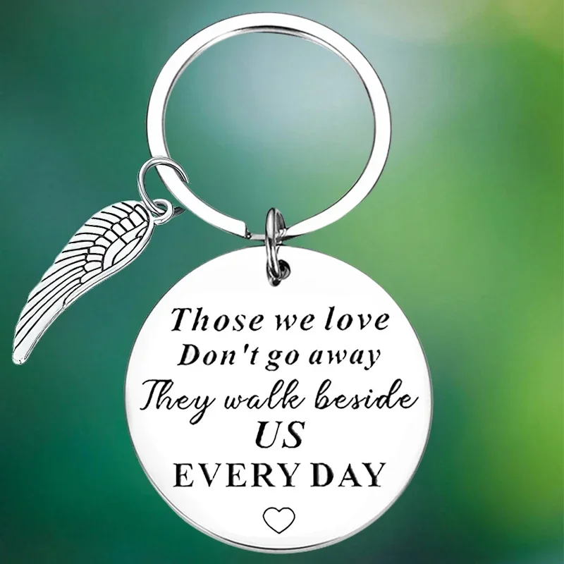 Dad Mom Memorial Gifts Keychain Loss of Father mother Bereavement Gift Key Chain Pendant In Memory of loved Gift