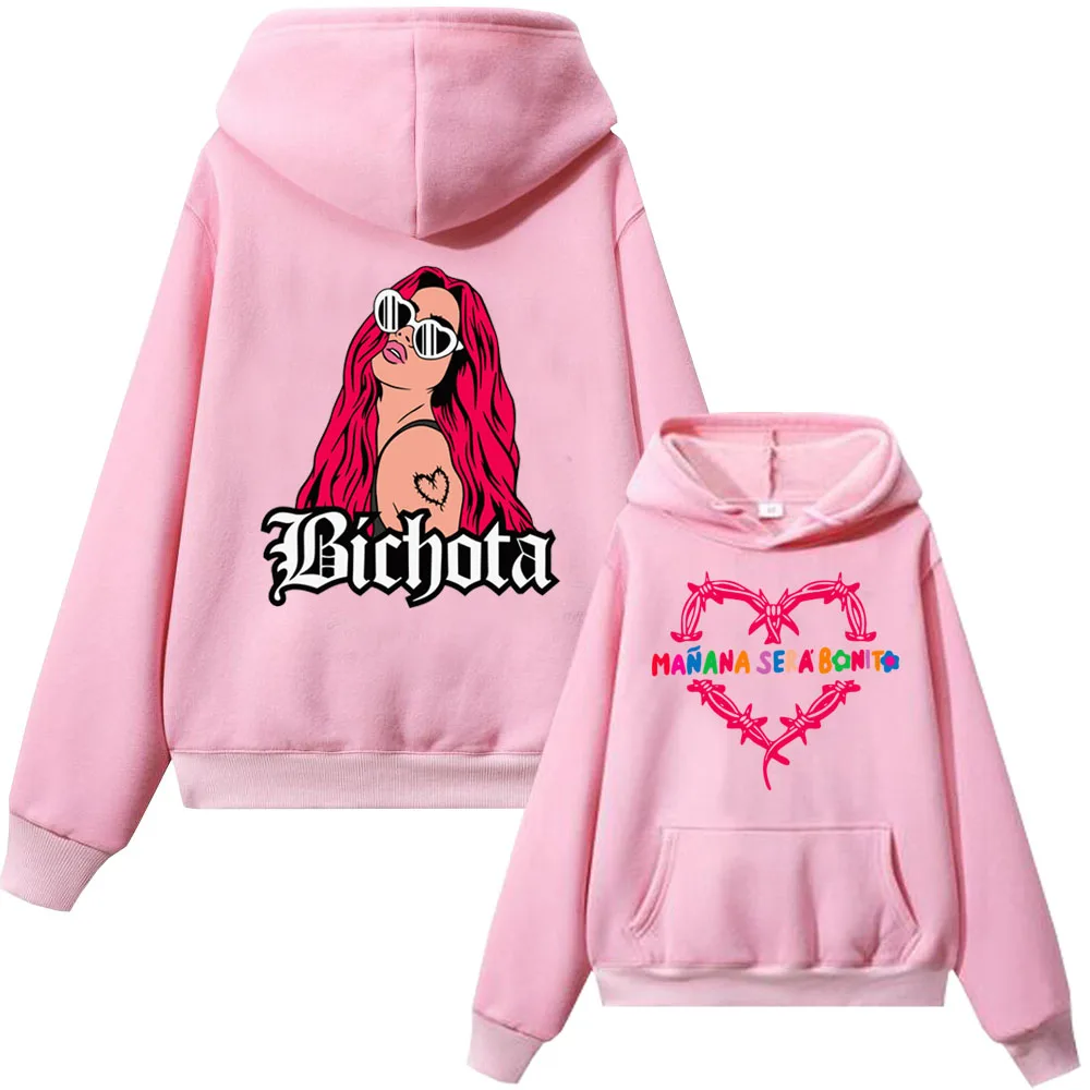 Karol G Bichota Print Hoodie Mermaid New Album Man Woman Harajuku Pullover Tops Streetwear Unisex