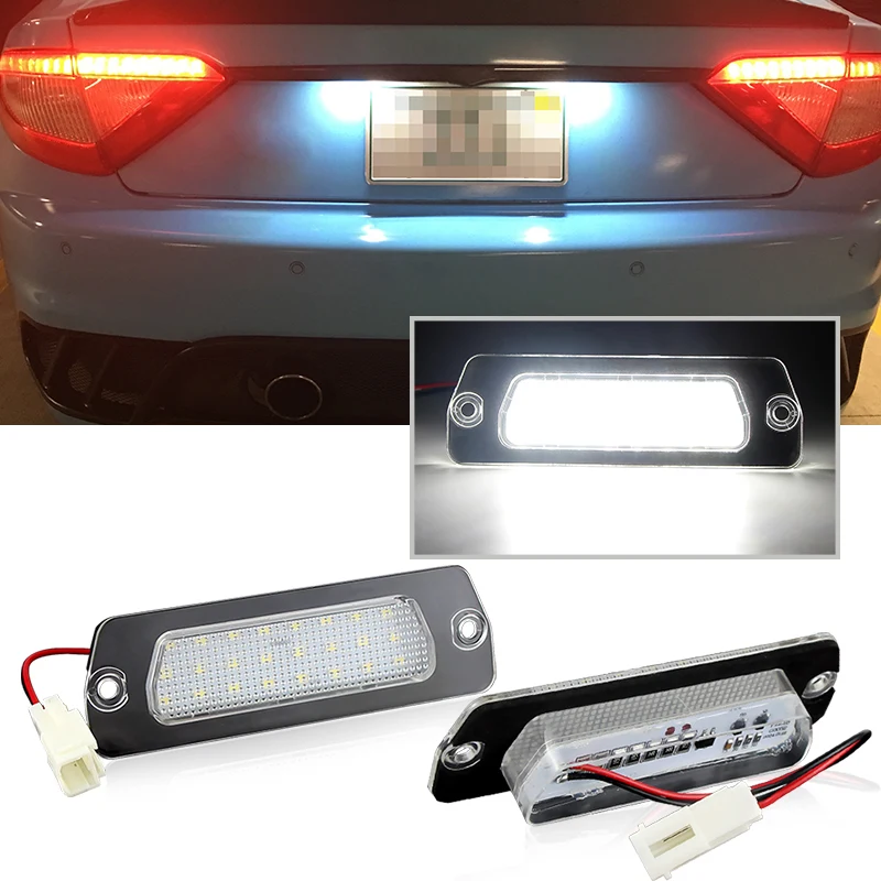 For Maserati GranTurismo GranCabrio Coupe 4200 4200GT White LED Number License Plate Light Replace OEM 198231