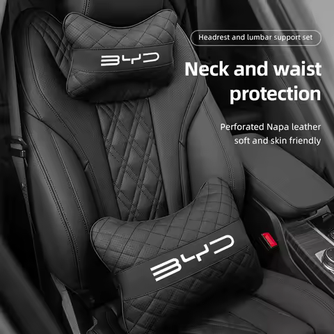 Car Seat Neck Pillow Headrest Lumbar Waist Support Cushion For BYD Atto 3 Yuan Plus Han Tang EV F3 E6 Dmi Song F0 Qin Pro G3 Ea1